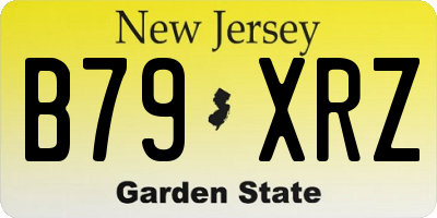 NJ license plate B79XRZ