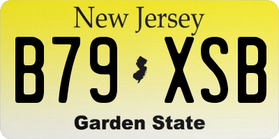 NJ license plate B79XSB