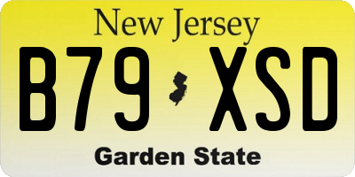 NJ license plate B79XSD