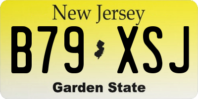 NJ license plate B79XSJ