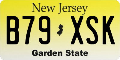 NJ license plate B79XSK