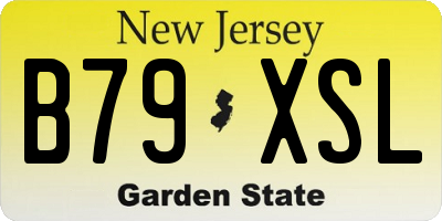 NJ license plate B79XSL