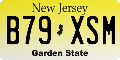 NJ license plate B79XSM
