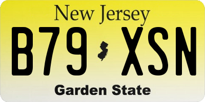 NJ license plate B79XSN