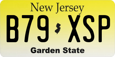 NJ license plate B79XSP