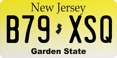 NJ license plate B79XSQ
