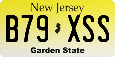 NJ license plate B79XSS