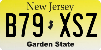 NJ license plate B79XSZ