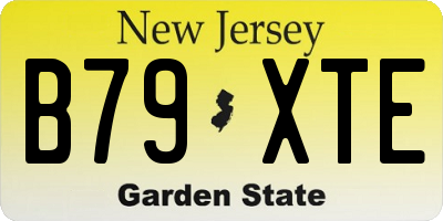 NJ license plate B79XTE