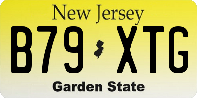 NJ license plate B79XTG