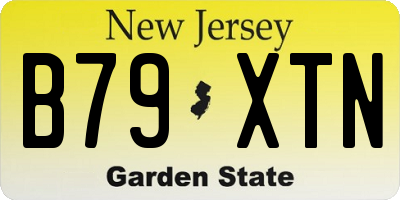 NJ license plate B79XTN