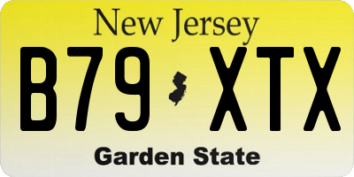 NJ license plate B79XTX