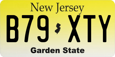 NJ license plate B79XTY