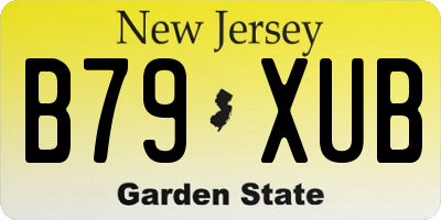 NJ license plate B79XUB
