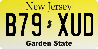 NJ license plate B79XUD