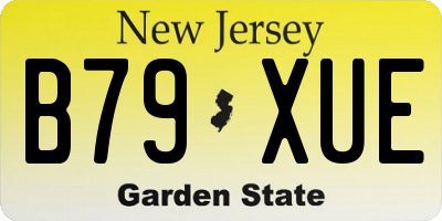 NJ license plate B79XUE