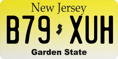 NJ license plate B79XUH