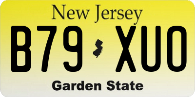 NJ license plate B79XUO
