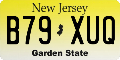 NJ license plate B79XUQ