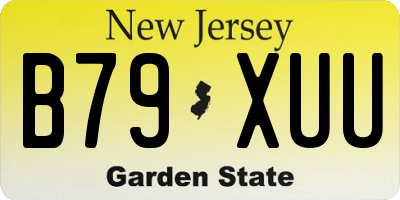 NJ license plate B79XUU