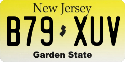 NJ license plate B79XUV