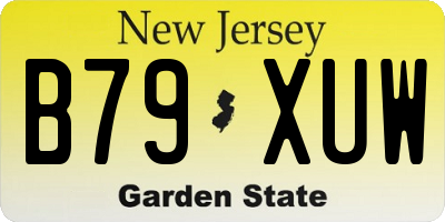 NJ license plate B79XUW