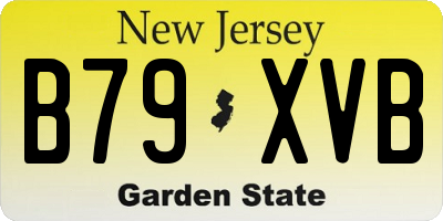 NJ license plate B79XVB
