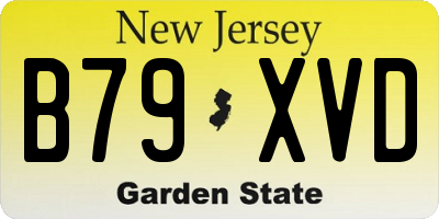 NJ license plate B79XVD
