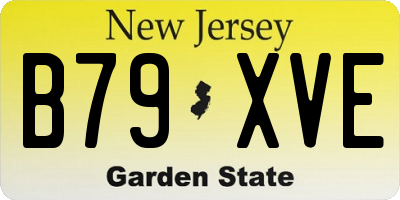 NJ license plate B79XVE