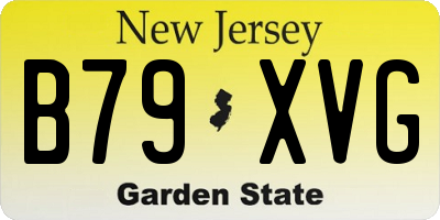 NJ license plate B79XVG
