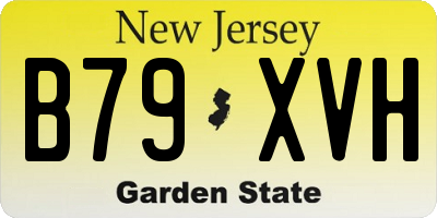NJ license plate B79XVH