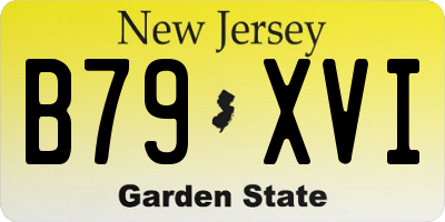 NJ license plate B79XVI