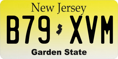 NJ license plate B79XVM