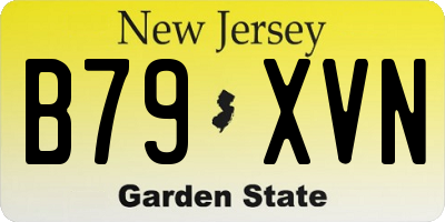 NJ license plate B79XVN