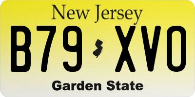 NJ license plate B79XVO
