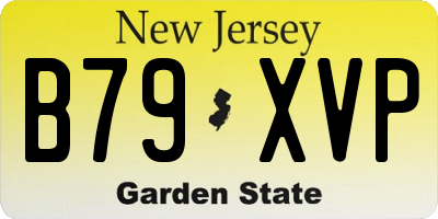 NJ license plate B79XVP