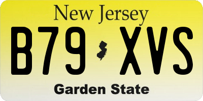 NJ license plate B79XVS