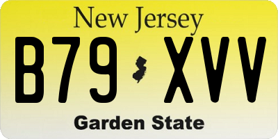 NJ license plate B79XVV