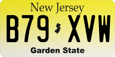 NJ license plate B79XVW