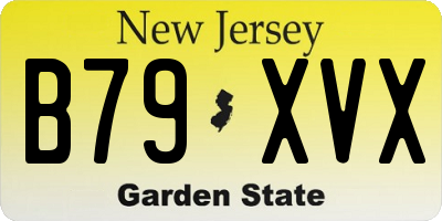 NJ license plate B79XVX