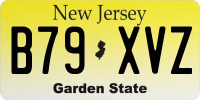 NJ license plate B79XVZ