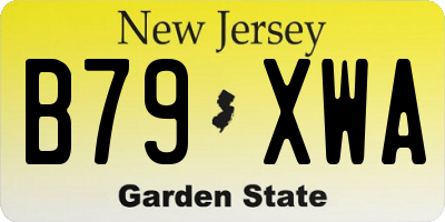 NJ license plate B79XWA