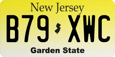 NJ license plate B79XWC