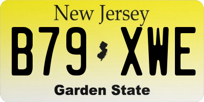 NJ license plate B79XWE