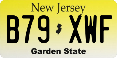 NJ license plate B79XWF
