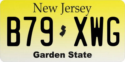 NJ license plate B79XWG