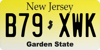 NJ license plate B79XWK
