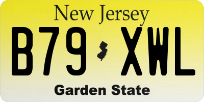 NJ license plate B79XWL