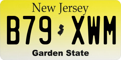 NJ license plate B79XWM