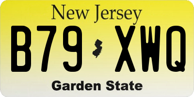 NJ license plate B79XWQ